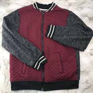 Wonder Nation Maroon Zip Sweater Jacket 14/16